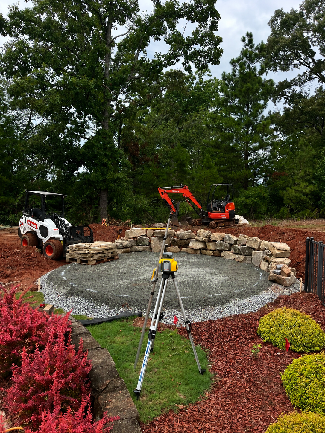 Finished hardscape installation